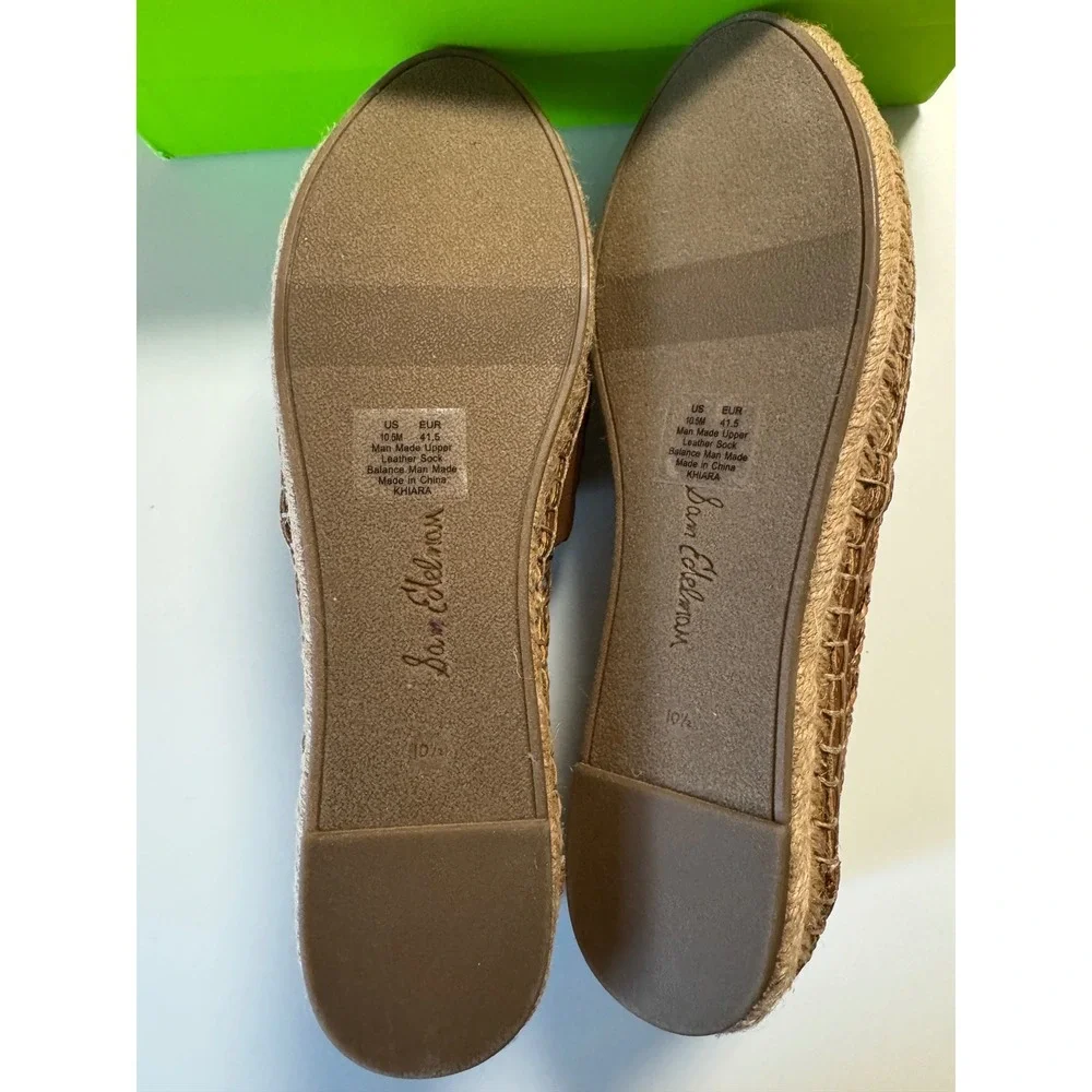Sam Edelman Chiara Raffia Espadrille‎ Flats Women Size 10.5 M Embellished